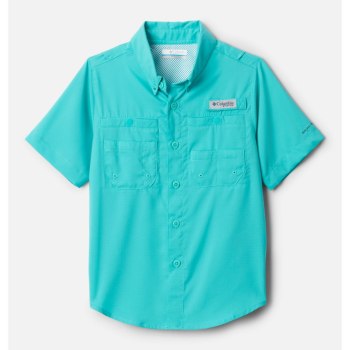 Columbia PFG Tamiami Short Sleeve, Camisa Turquesa Claro Para Niño | 243761-IXL